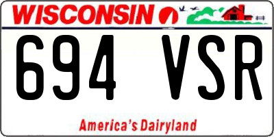 WI license plate 694VSR