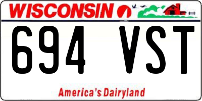 WI license plate 694VST