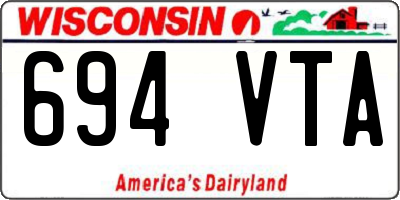 WI license plate 694VTA