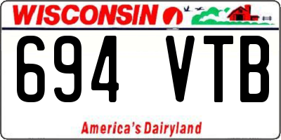 WI license plate 694VTB