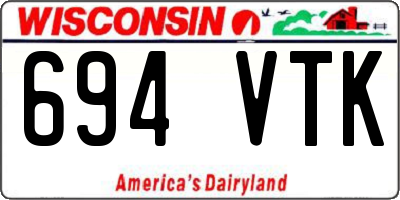 WI license plate 694VTK