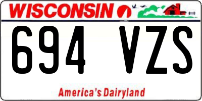 WI license plate 694VZS