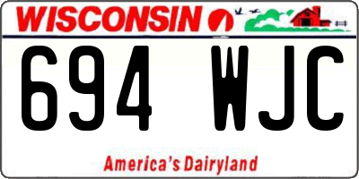 WI license plate 694WJC