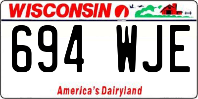 WI license plate 694WJE