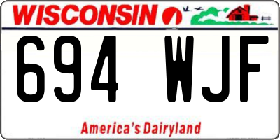 WI license plate 694WJF