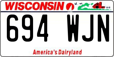 WI license plate 694WJN