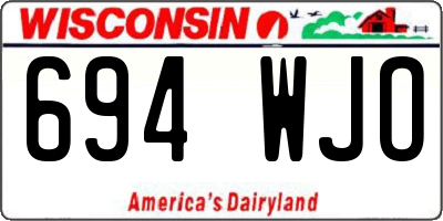 WI license plate 694WJO