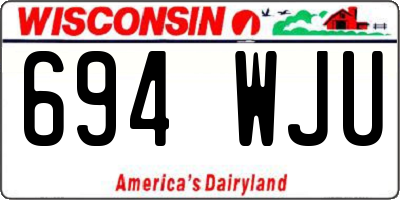 WI license plate 694WJU