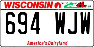 WI license plate 694WJW