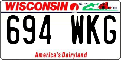 WI license plate 694WKG
