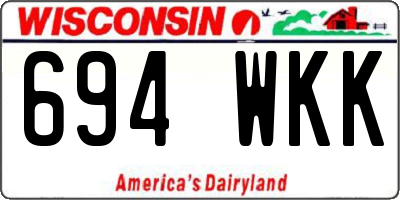 WI license plate 694WKK