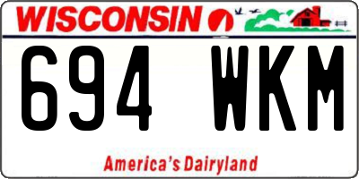 WI license plate 694WKM
