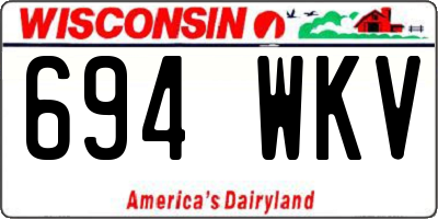 WI license plate 694WKV