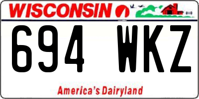 WI license plate 694WKZ