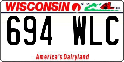 WI license plate 694WLC