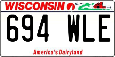WI license plate 694WLE