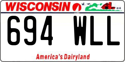 WI license plate 694WLL