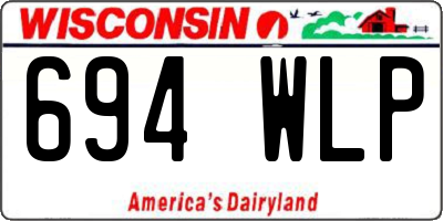 WI license plate 694WLP