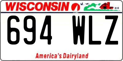WI license plate 694WLZ