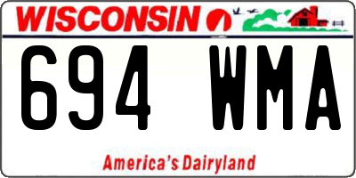 WI license plate 694WMA