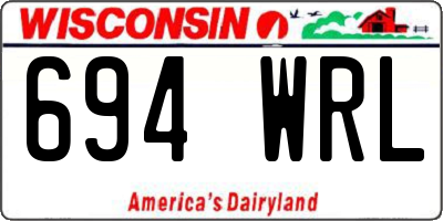 WI license plate 694WRL