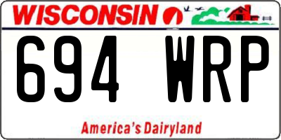 WI license plate 694WRP