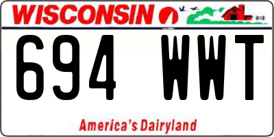 WI license plate 694WWT