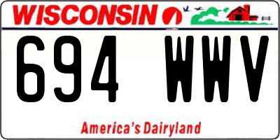 WI license plate 694WWV