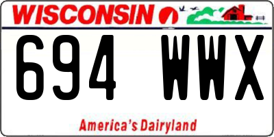 WI license plate 694WWX