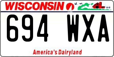 WI license plate 694WXA