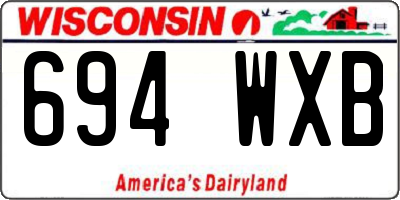 WI license plate 694WXB