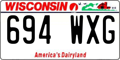 WI license plate 694WXG