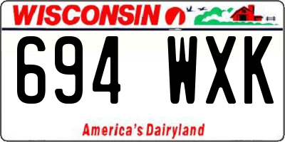 WI license plate 694WXK