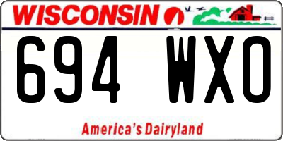 WI license plate 694WXO