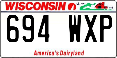 WI license plate 694WXP