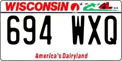 WI license plate 694WXQ