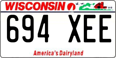 WI license plate 694XEE