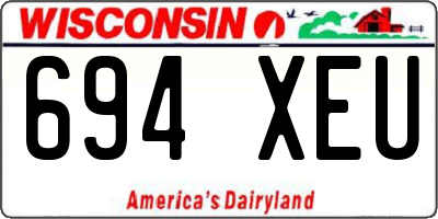 WI license plate 694XEU