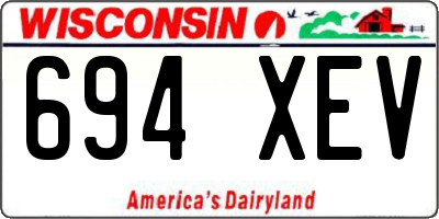 WI license plate 694XEV