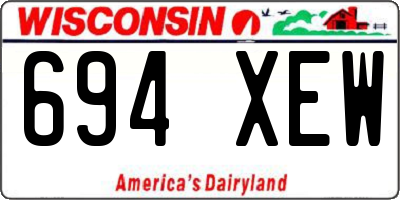 WI license plate 694XEW