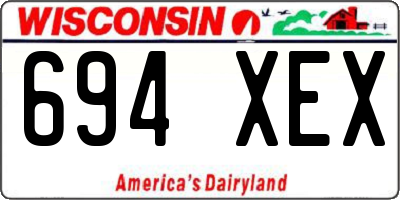 WI license plate 694XEX