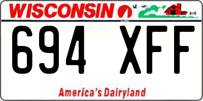 WI license plate 694XFF