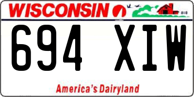 WI license plate 694XIW