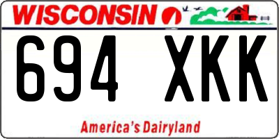 WI license plate 694XKK