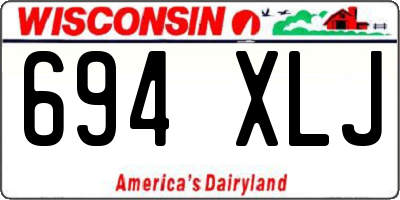 WI license plate 694XLJ
