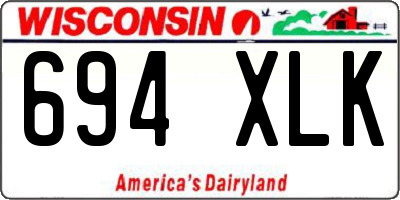WI license plate 694XLK
