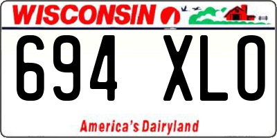 WI license plate 694XLO