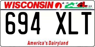 WI license plate 694XLT