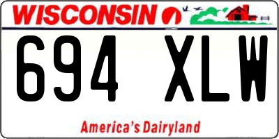 WI license plate 694XLW