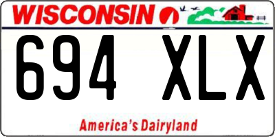 WI license plate 694XLX